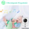 Babyphone mit Kamera Video Baby Monitor 3.2 Zoll Babyfon mit Talk Back und Temperaturüberwachung, Nachtsichtkamera, Schlaflieder, Nachtsicht, Intercom-Funktion VOX