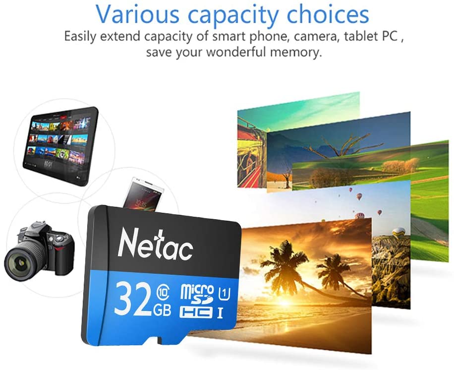 Netac P500 Standard SD(TF) Speicherkarte + Adapter, 32 | 64GB