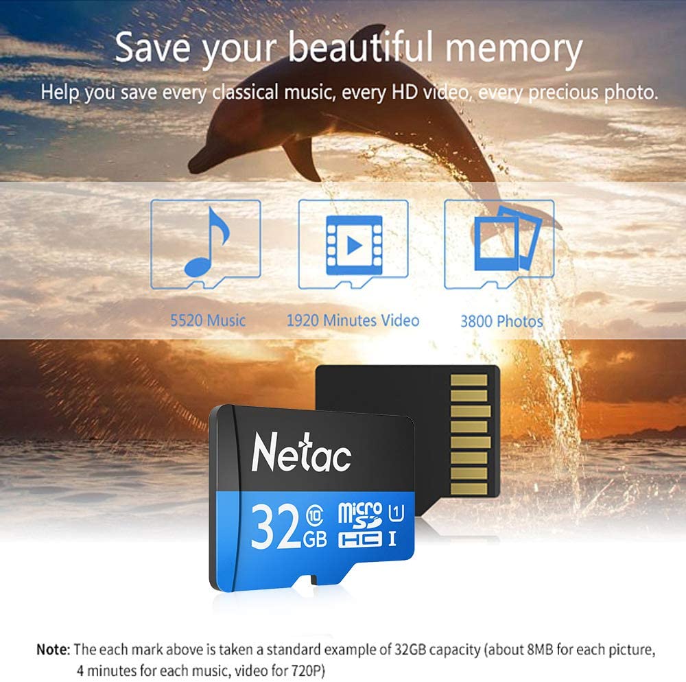 Netac P500 Standard SD(TF) Speicherkarte + Adapter, 32 | 64GB